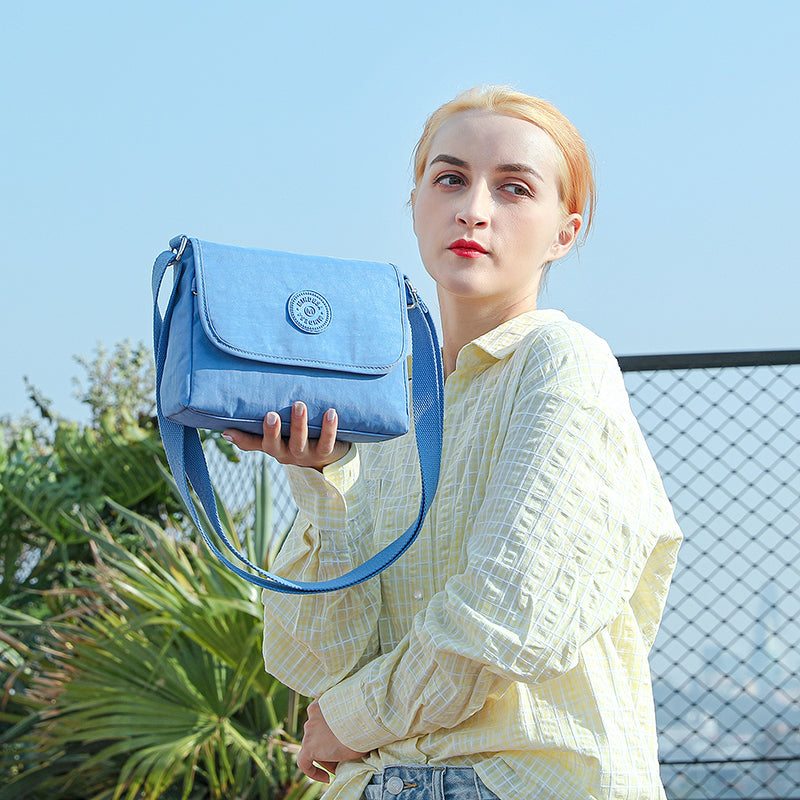 Flap Sling Everyday Nylon Crossbody – Lightweight • Waterproof • Multi-Pocket Design