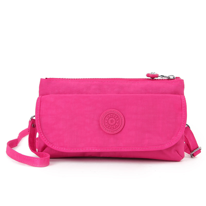 Belle Zip – Waterproof Crinkle Nylon Clutch & Sling / Lightweight Multi-Pocket Crossbody ( 8 Colours)