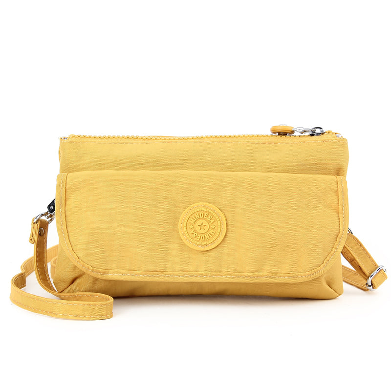 Belle Zip – Waterproof Crinkle Nylon Clutch & Sling / Lightweight Multi-Pocket Crossbody ( 8 Colours)