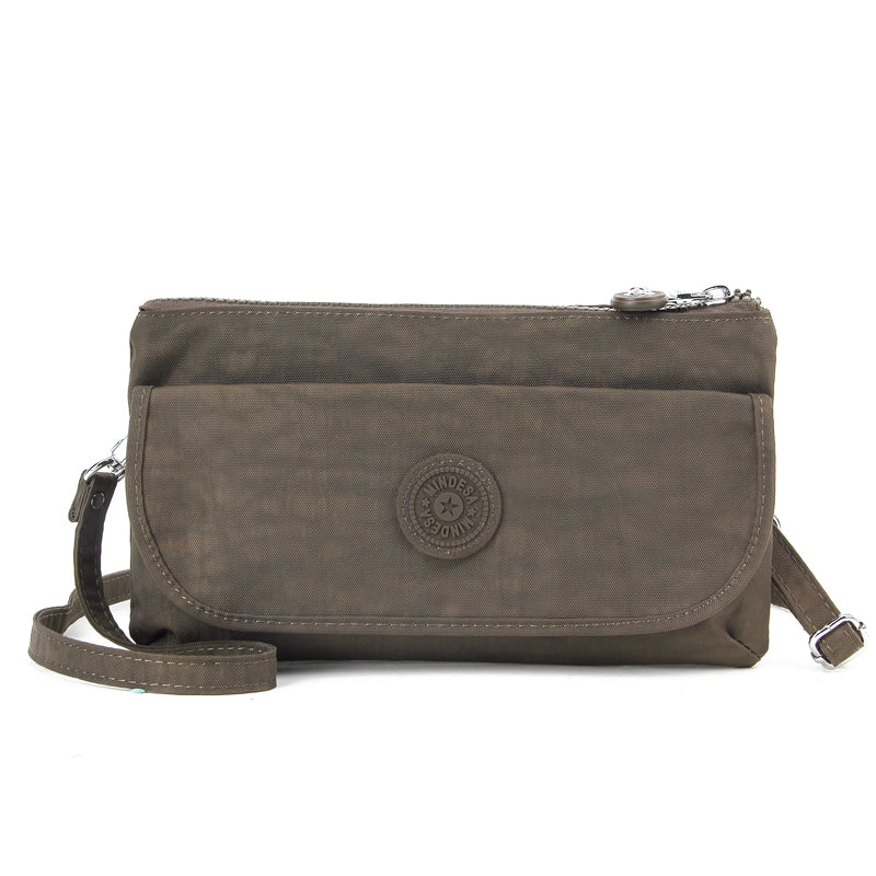 Belle Zip – Waterproof Crinkle Nylon Clutch & Sling / Lightweight Multi-Pocket Crossbody ( 8 Colours)