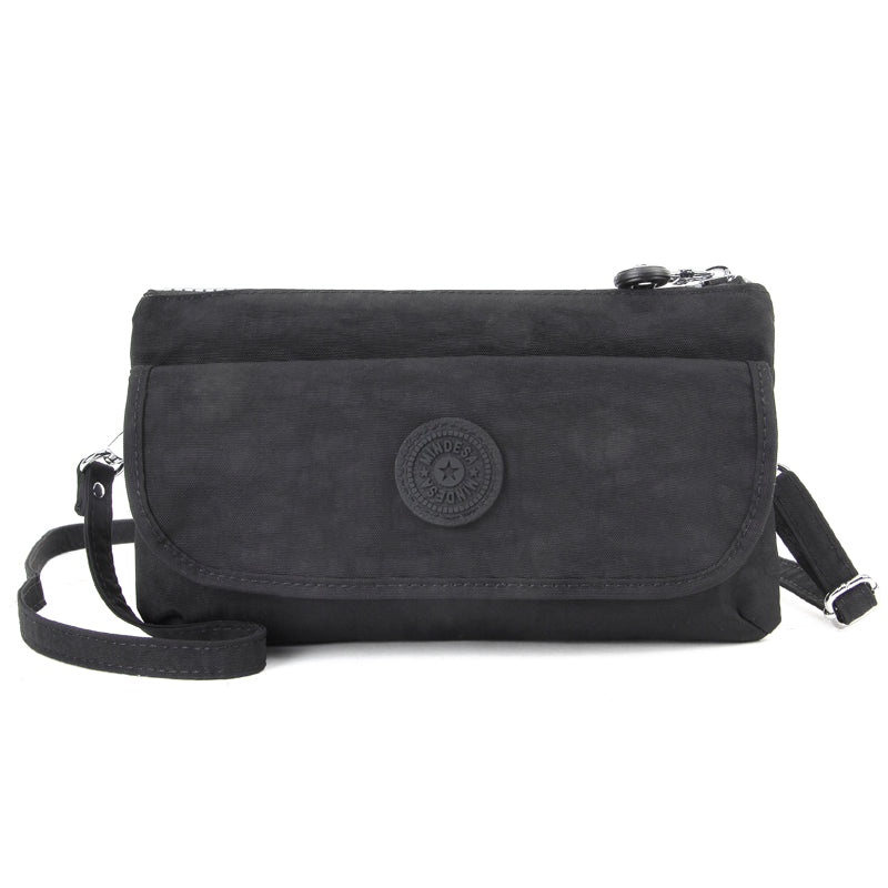 Belle Zip – Waterproof Crinkle Nylon Clutch & Sling / Lightweight Multi-Pocket Crossbody ( 8 Colours)