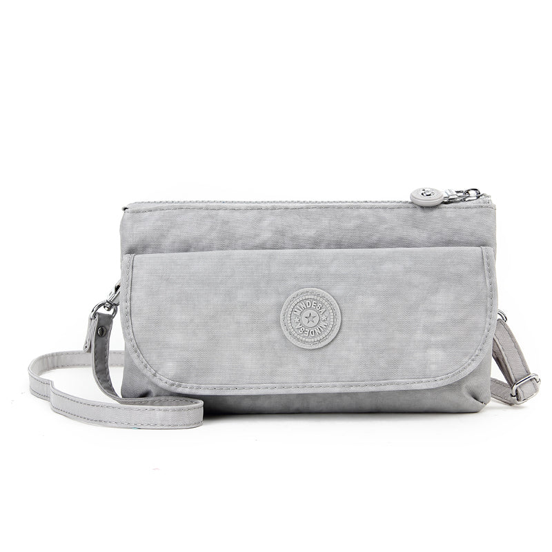 Belle Zip – Waterproof Crinkle Nylon Clutch & Sling / Lightweight Multi-Pocket Crossbody ( 8 Colours)