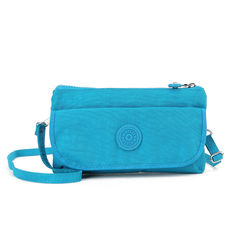 Belle Zip – Waterproof Crinkle Nylon Clutch & Sling / Lightweight Multi-Pocket Crossbody ( 8 Colours)