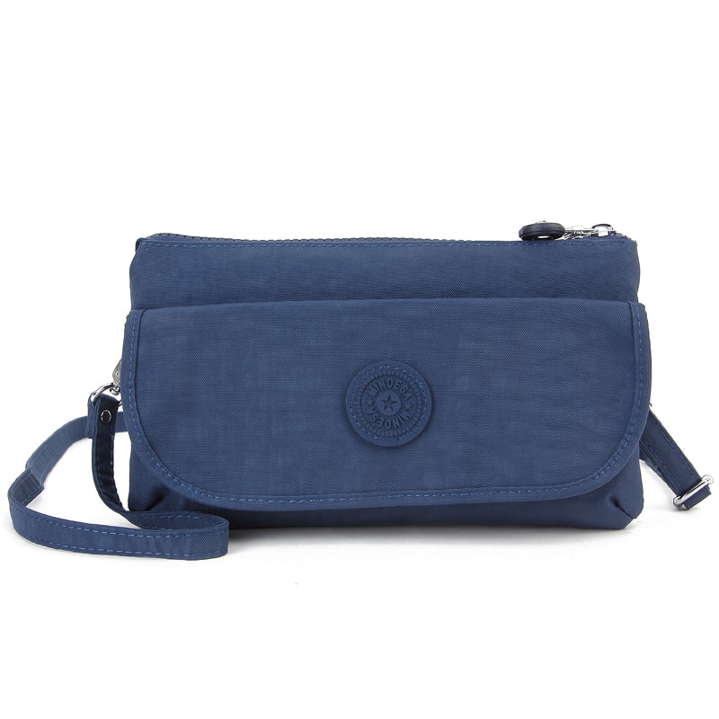 Belle Zip – Waterproof Crinkle Nylon Clutch & Sling / Lightweight Multi-Pocket Crossbody ( 8 Colours)