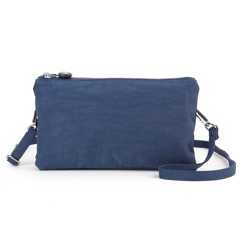 Belle Zip – Waterproof Crinkle Nylon Clutch & Sling / Lightweight Multi-Pocket Crossbody ( 8 Colours)