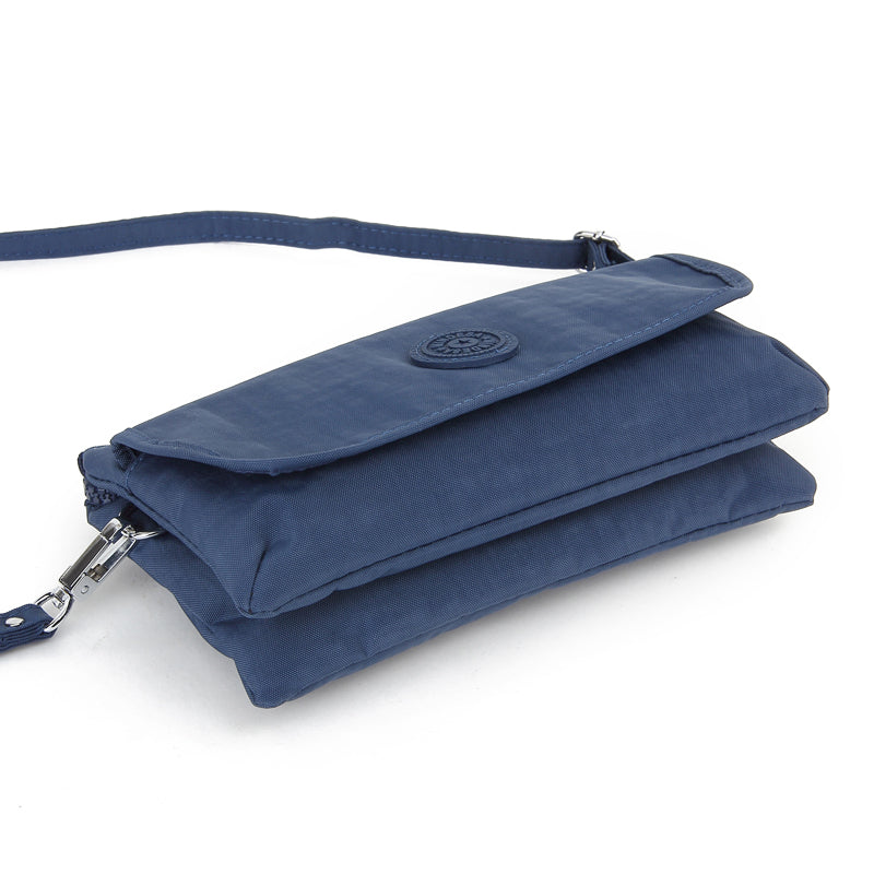 Belle Zip – Waterproof Crinkle Nylon Clutch & Sling / Lightweight Multi-Pocket Crossbody ( 8 Colours)