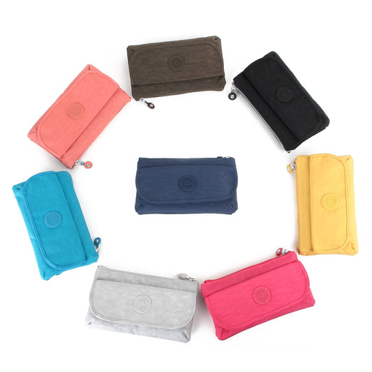 Belle Zip – Waterproof Crinkle Nylon Clutch & Sling / Lightweight Multi-Pocket Crossbody ( 8 Colours)