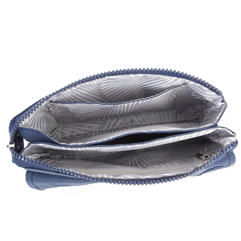 Belle Zip – Waterproof Crinkle Nylon Clutch & Sling / Lightweight Multi-Pocket Crossbody ( 8 Colours)