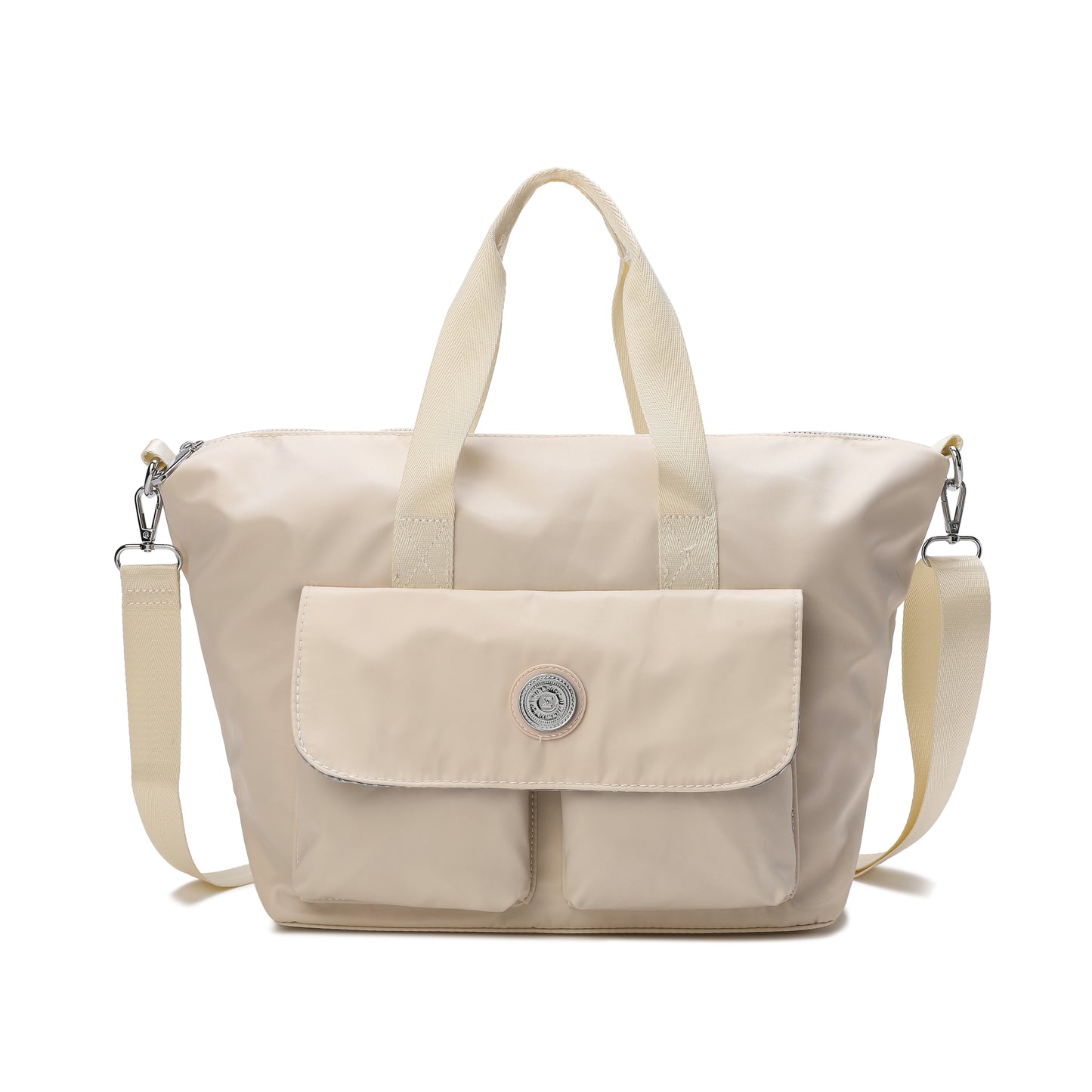 Large Utility Capacity Multi-Pocket Nylon Tote Bag – Lightweight & Water-Resistant