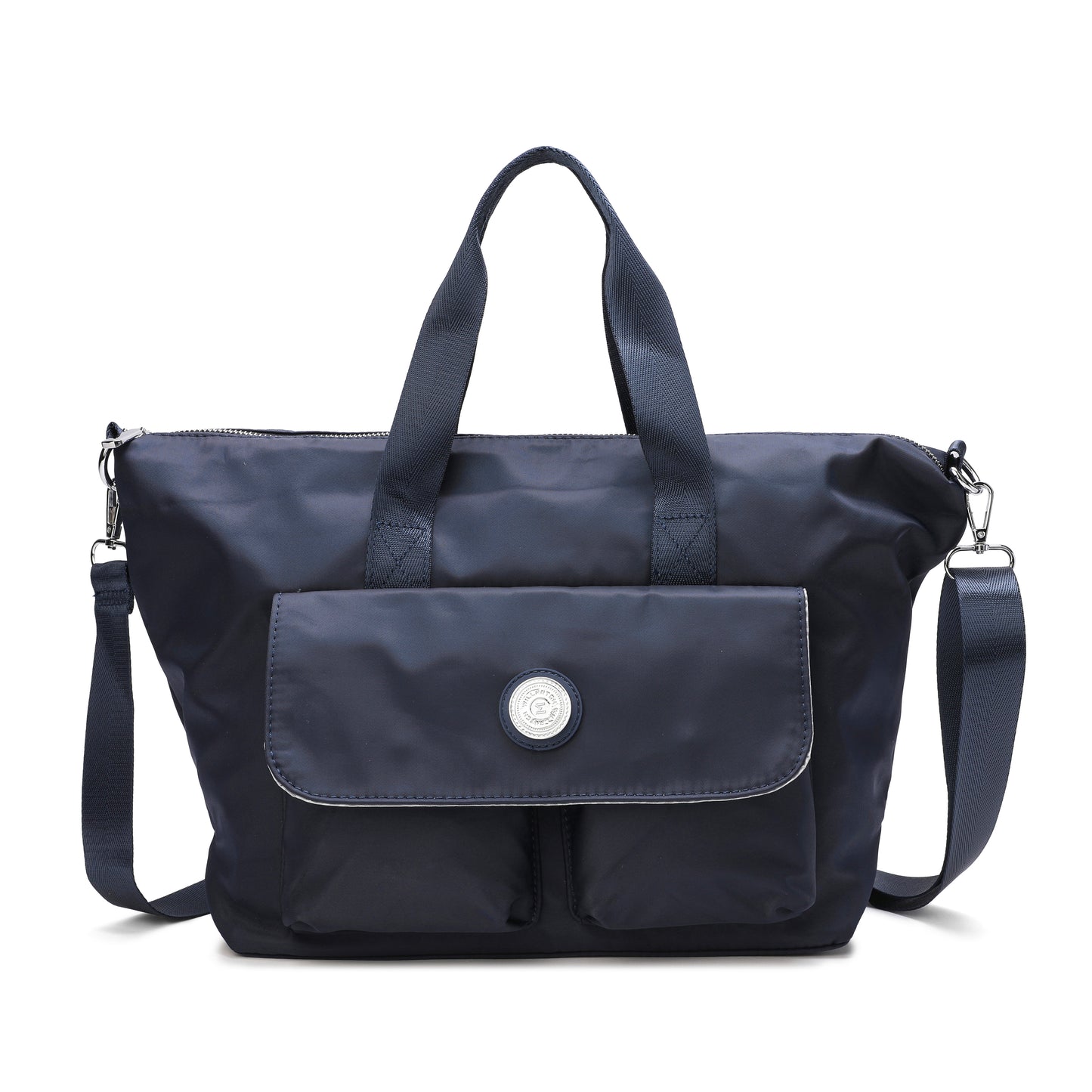 Large Utility Capacity Multi-Pocket Nylon Tote Bag – Lightweight & Water-Resistant