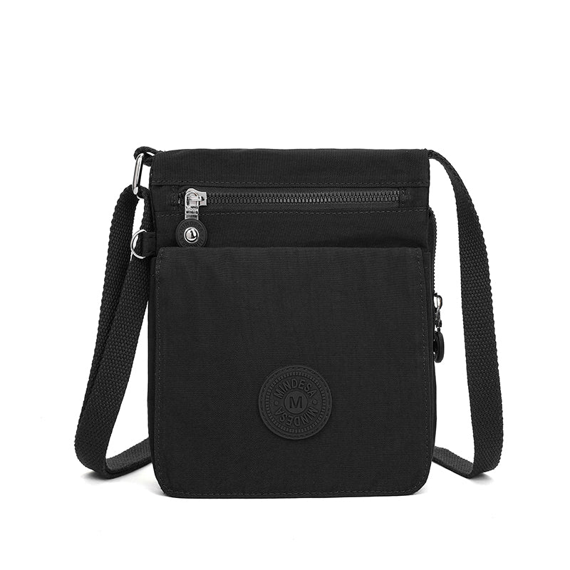 Waterproof Nylon Crossbody with Front Zipper Pocket (Passport Sling)