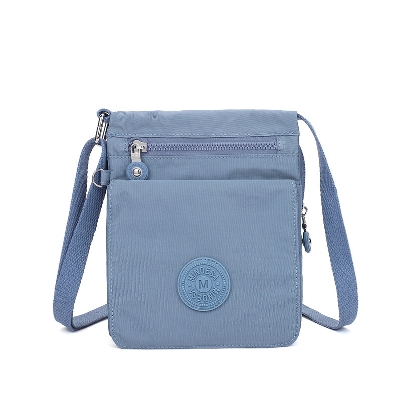 Waterproof Nylon Crossbody with Front Zipper Pocket (Passport Sling)