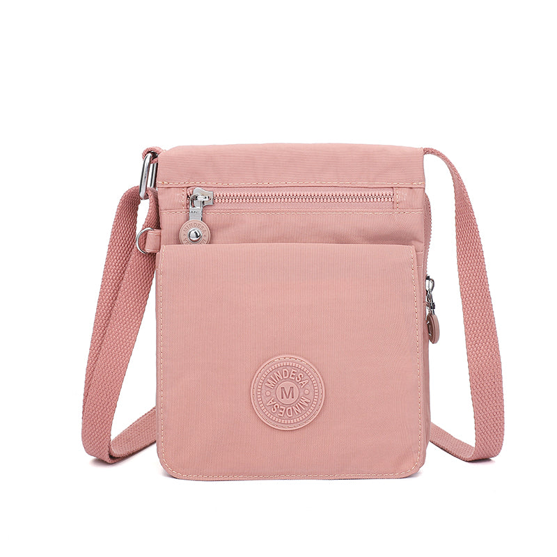 Waterproof Nylon Crossbody with Front Zipper Pocket (Passport Sling)