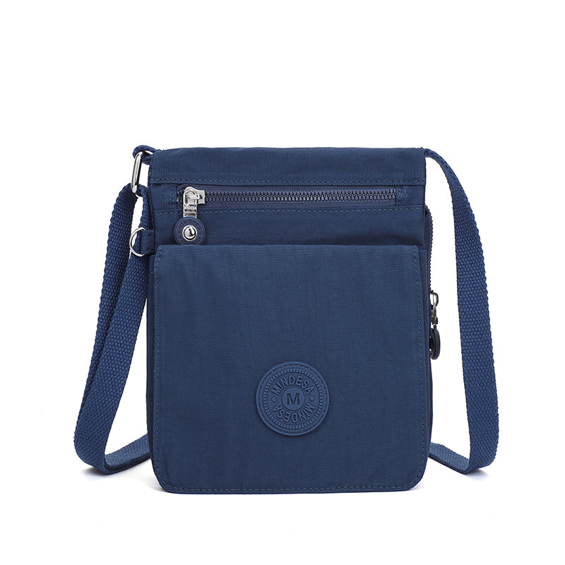 Waterproof Nylon Crossbody with Front Zipper Pocket (Passport Sling)