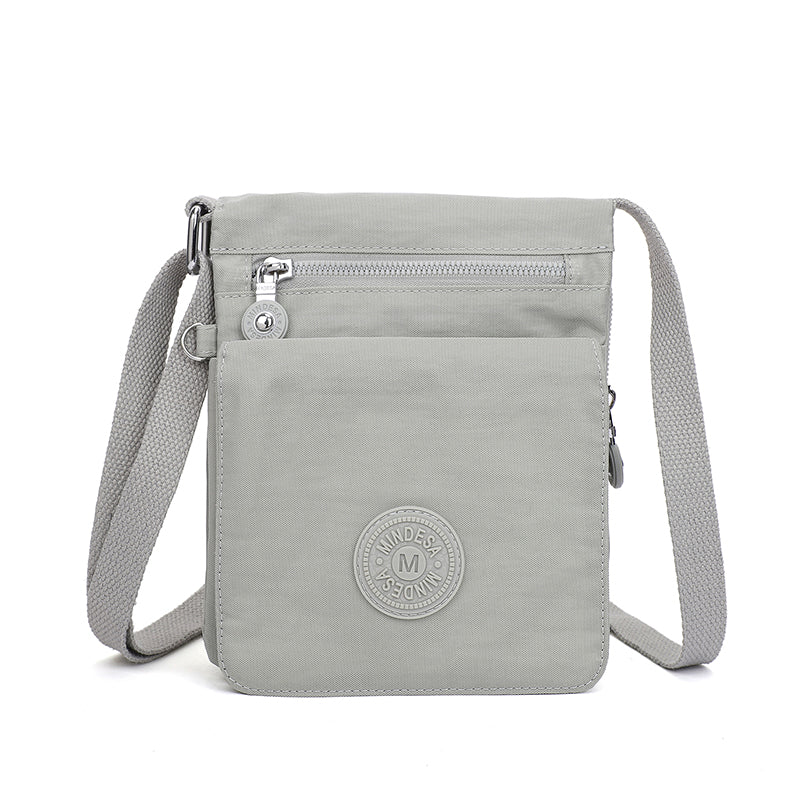 Waterproof Nylon Crossbody with Front Zipper Pocket (Passport Sling)
