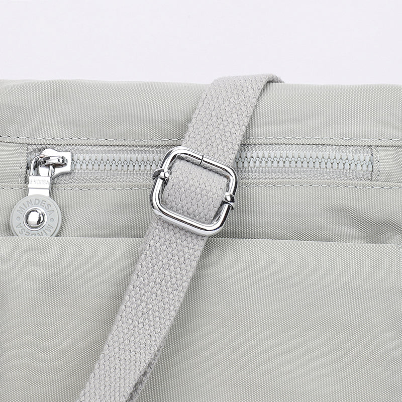 Waterproof Nylon Crossbody with Front Zipper Pocket (Passport Sling)