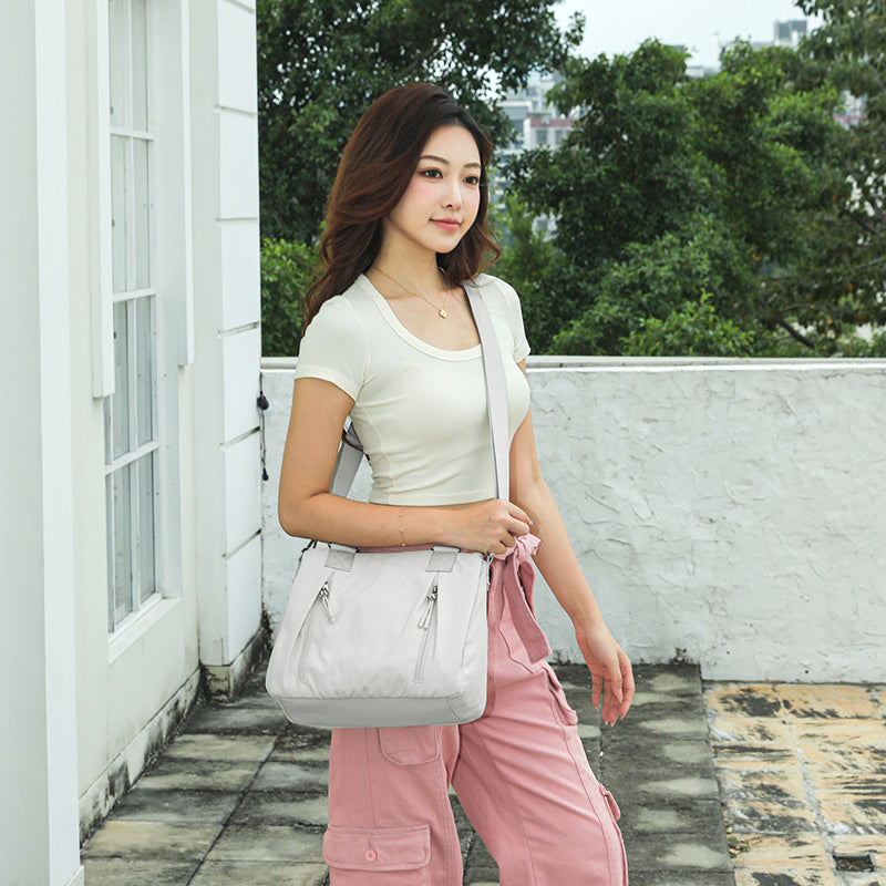Tri-Pocket Tote | Feather Nylon Lightweight Carry Bag