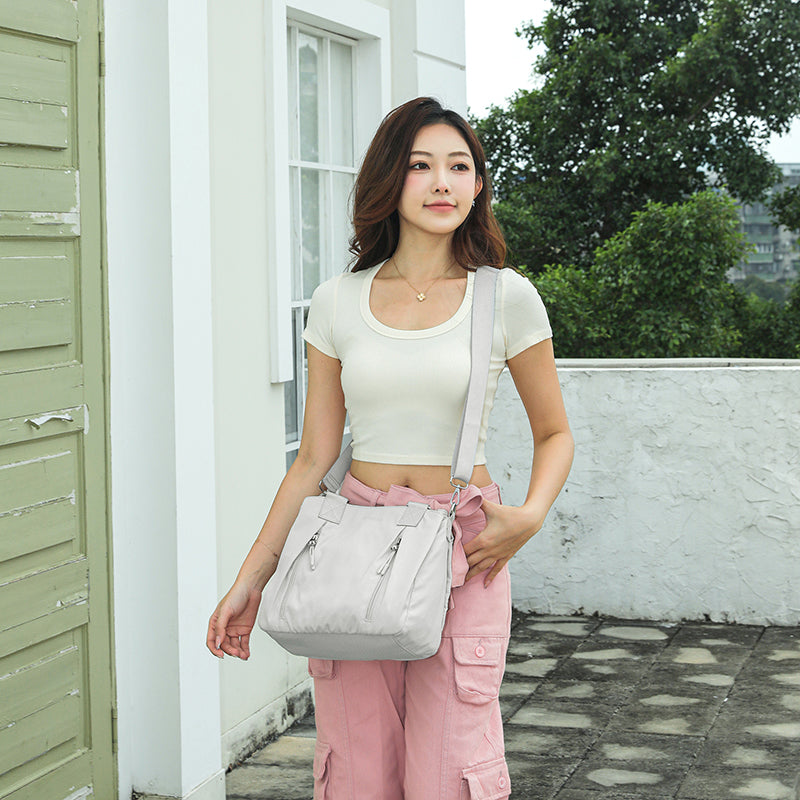 Tri-Pocket Tote | Feather Nylon Lightweight Carry Bag