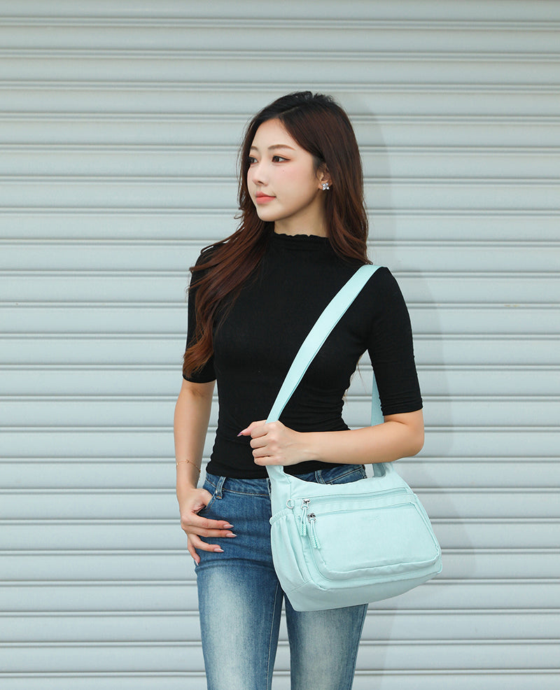 Feather Nylon Everyday Sling – Ultra Lightweight Soft Nylon Crossbody Bag for Women