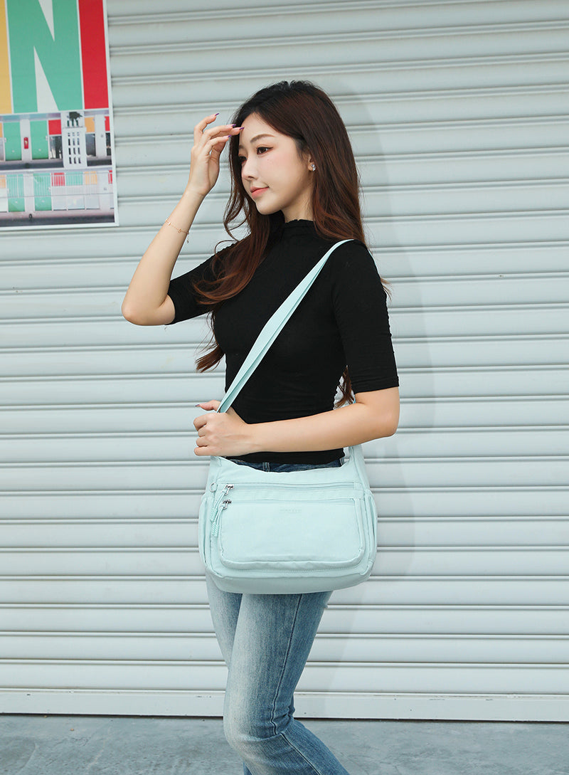 Feather Nylon Everyday Sling – Ultra Lightweight Soft Nylon Crossbody Bag for Women