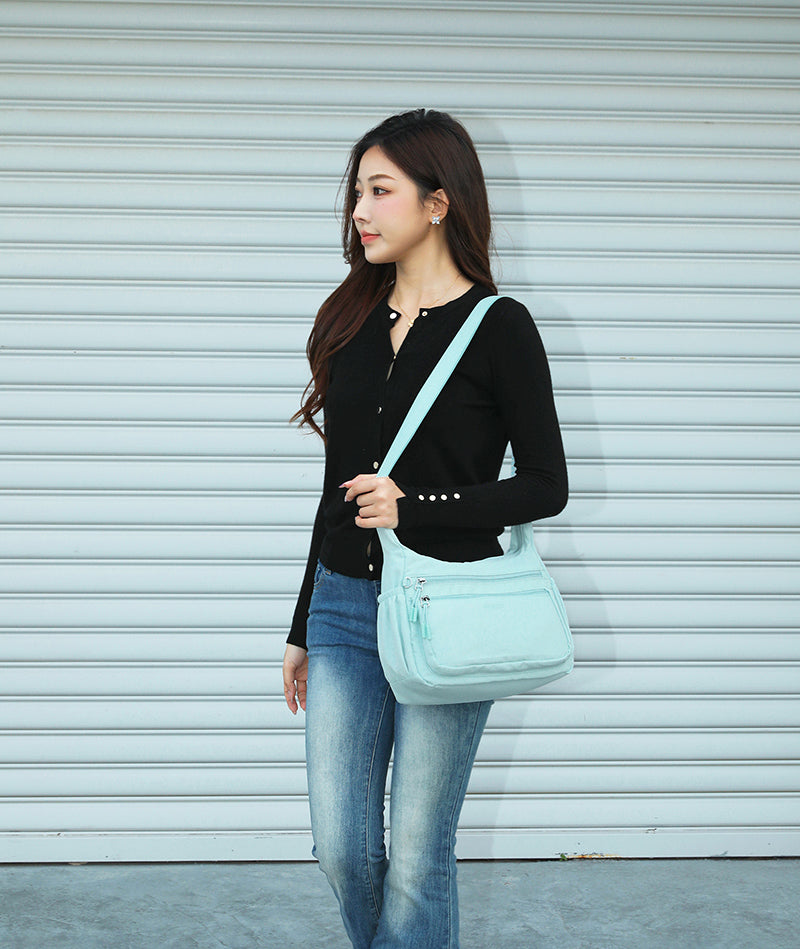 Feather Nylon Everyday Sling – Ultra Lightweight Soft Nylon Crossbody Bag for Women