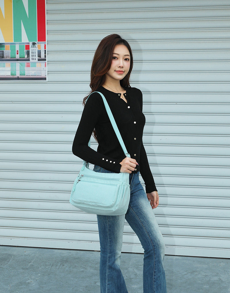 Feather Nylon Everyday Sling – Ultra Lightweight Soft Nylon Crossbody Bag for Women