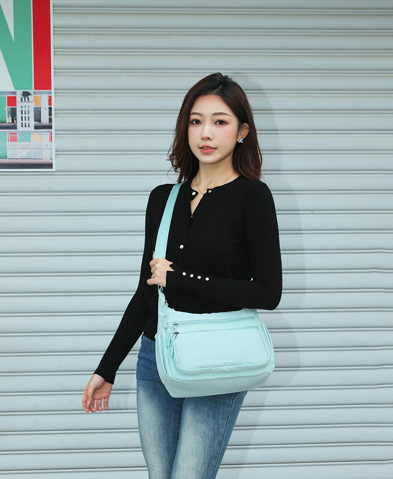 Feather Nylon Everyday Sling – Ultra Lightweight Soft Nylon Crossbody Bag for Women