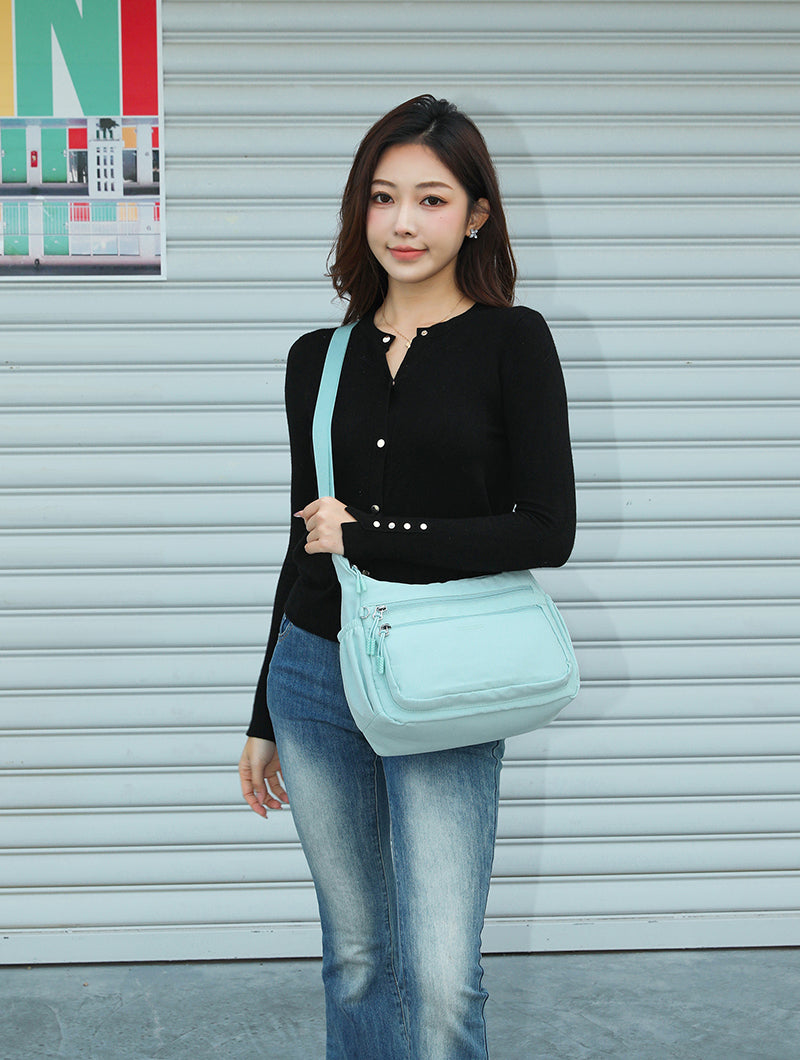 Feather Nylon Everyday Sling – Ultra Lightweight Soft Nylon Crossbody Bag for Women
