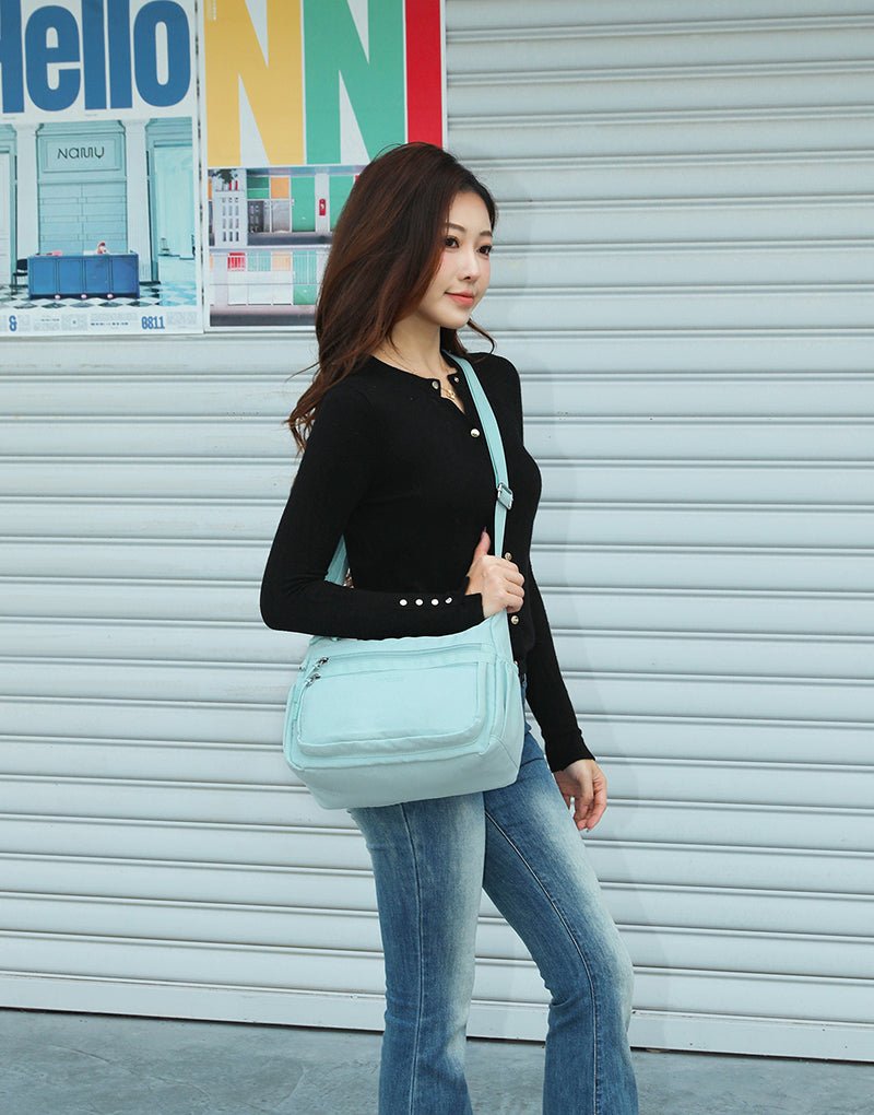 Feather Nylon Everyday Sling – Ultra Lightweight Soft Nylon Crossbody Bag for Women