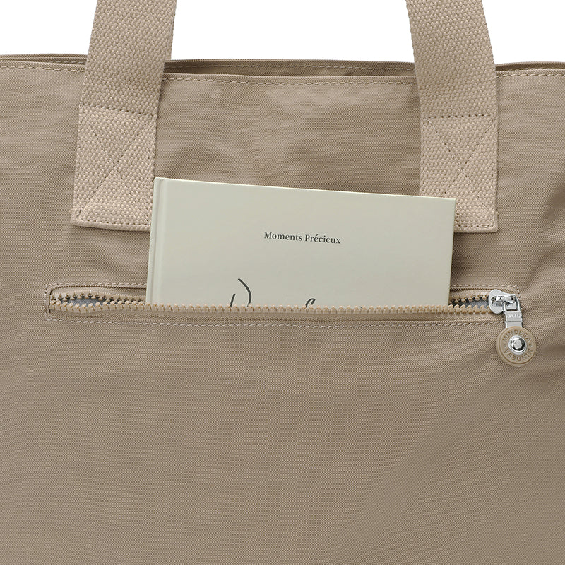 XL Tote – Multi-Pocket Lightweight Waterproof Crinkle Nylon Tote Bag (Convertible Shoulder & Sling Bag)