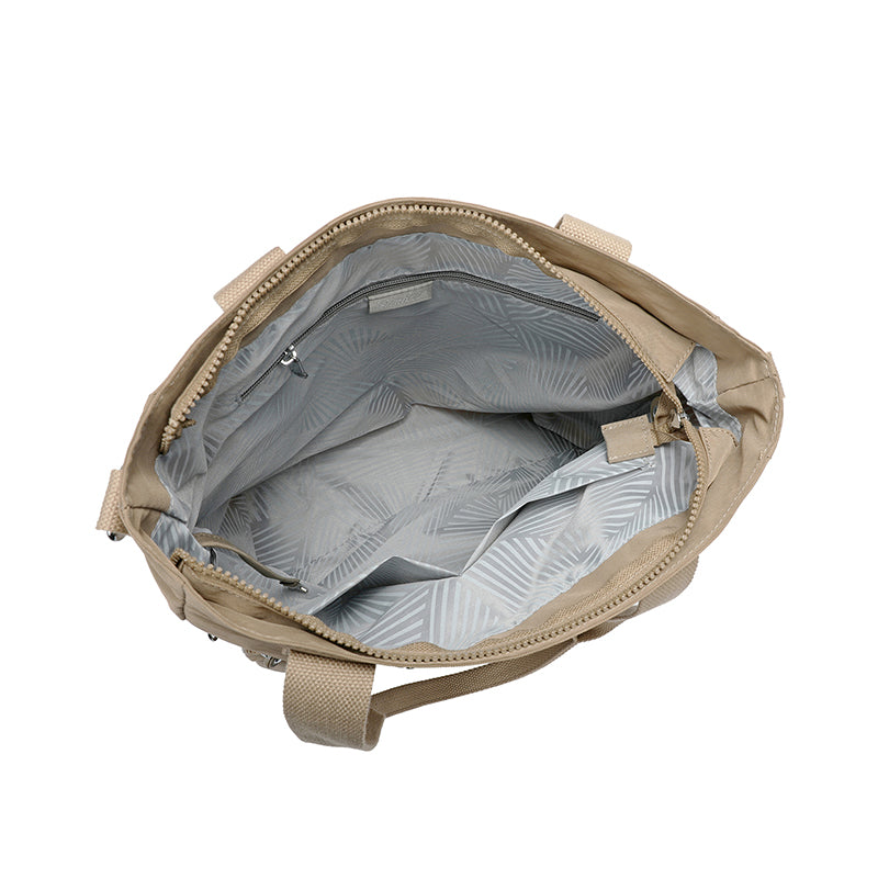 XL Tote – Multi-Pocket Lightweight Waterproof Crinkle Nylon Tote Bag (Convertible Shoulder & Sling Bag)