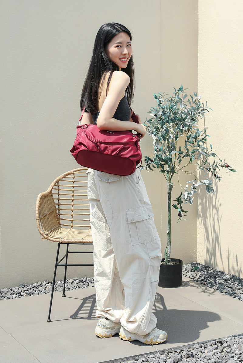 🇰🇷 BLU KOREA Nylon Convertible Shoulder Bag