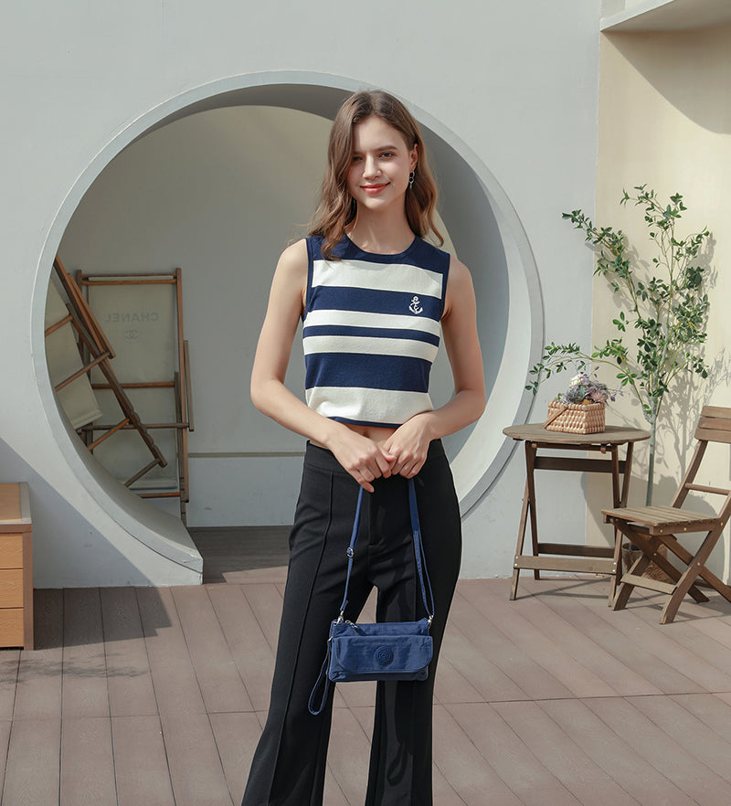 Belle Zip – Waterproof Crinkle Nylon Clutch & Sling / Lightweight Multi-Pocket Crossbody ( 8 Colours)