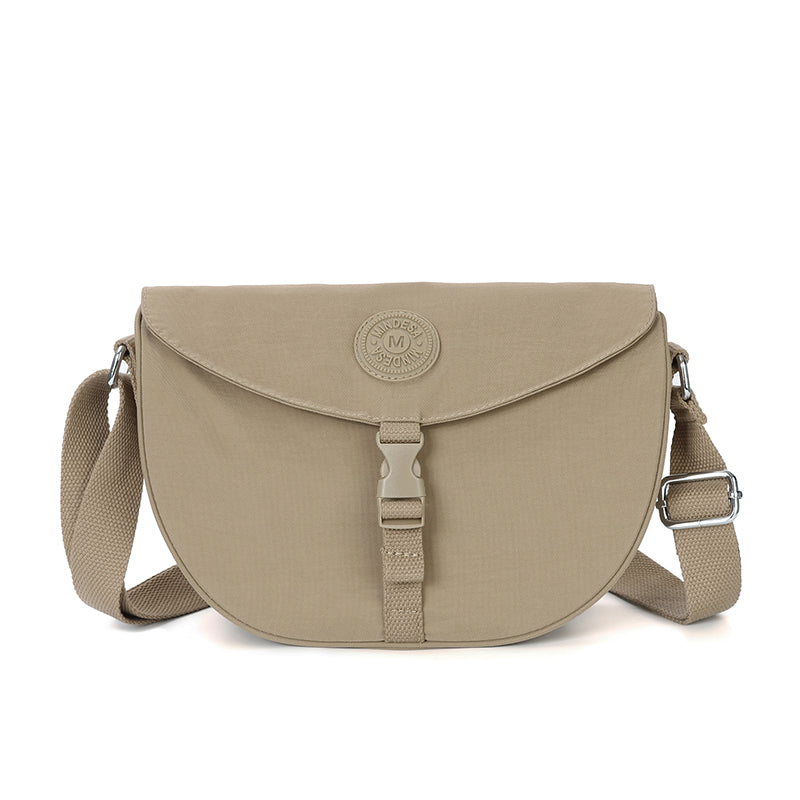 Women’s Minimal Half-Moon Sling Bag – Waterproof Nylon Crossbody Purse | Lightweight Everyday Travel Shoulder Bag with Zipper Pockets