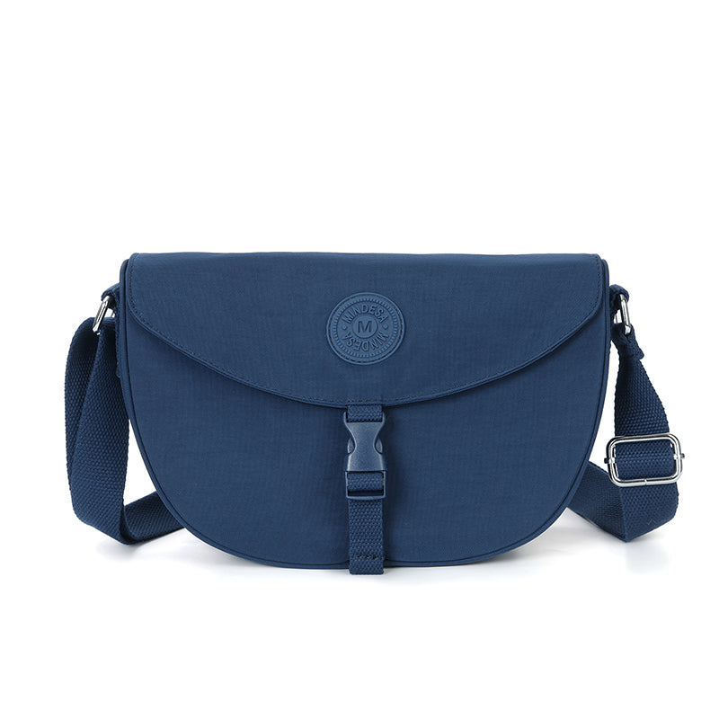 Women’s Minimal Half-Moon Sling Bag – Waterproof Nylon Crossbody Purse | Lightweight Everyday Travel Shoulder Bag with Zipper Pockets