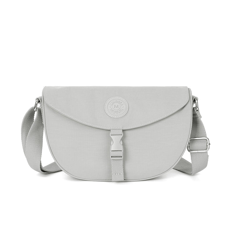 Women’s Minimal Half-Moon Sling Bag – Waterproof Nylon Crossbody Purse | Lightweight Everyday Travel Shoulder Bag with Zipper Pockets