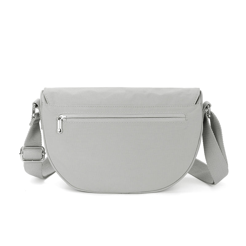 Women’s Minimal Half-Moon Sling Bag – Waterproof Nylon Crossbody Purse | Lightweight Everyday Travel Shoulder Bag with Zipper Pockets