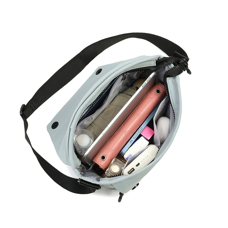 Soft Woven Flap Sling Bag for Women – Lightweight, Magnetic Closure, Daily Carry