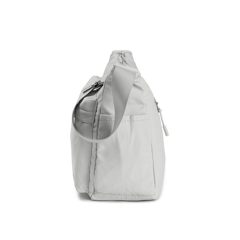 Feather Nylon Multi-Pocket Sling – Large | Lightweight Soft Nylon Crossbody Bag for Women