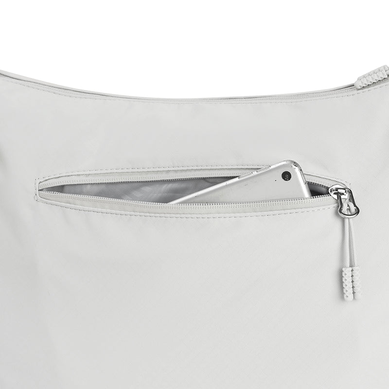 Feather Nylon Multi-Pocket Sling – Large | Lightweight Soft Nylon Crossbody Bag for Women