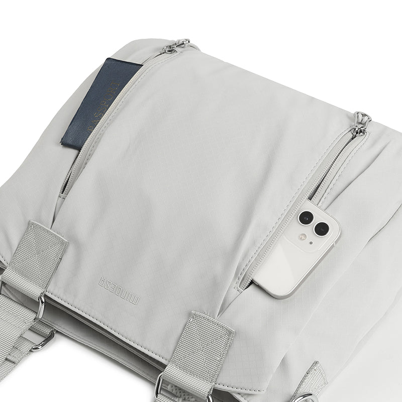 Tri-Pocket Tote | Feather Nylon Lightweight Carry Bag