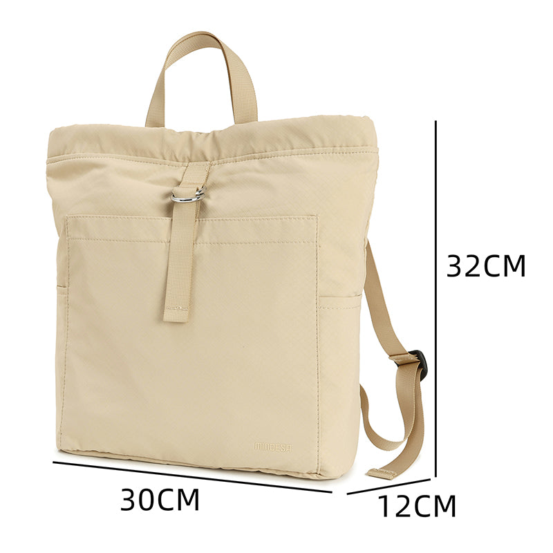 Feather Nylon Drawstring Backpack for Women | Lightweight Soft Carry Bag