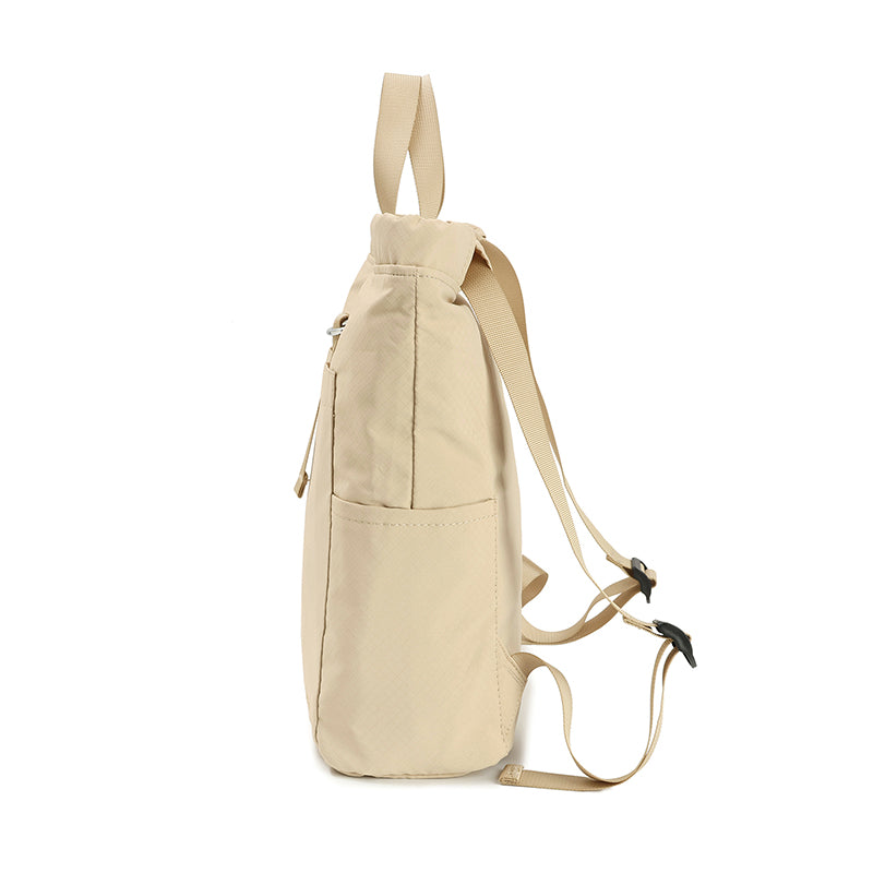Feather Nylon Drawstring Backpack for Women | Lightweight Soft Carry Bag