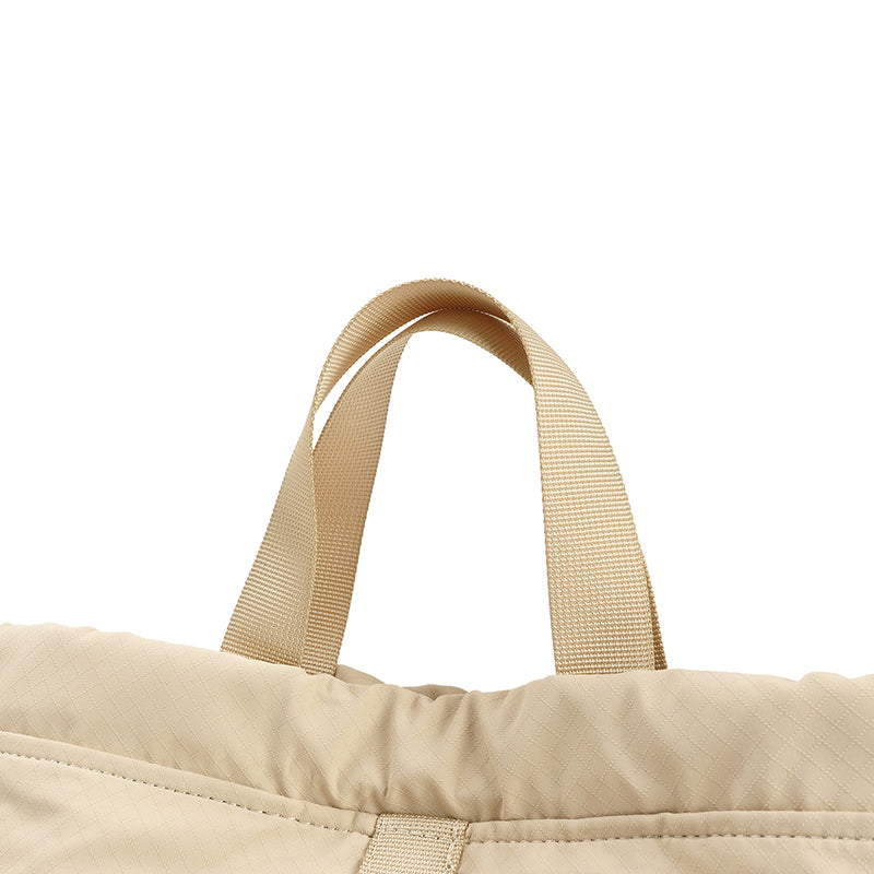 Feather Nylon Drawstring Backpack for Women | Lightweight Soft Carry Bag