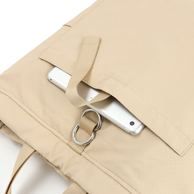 Feather Nylon Drawstring Backpack for Women | Lightweight Soft Carry Bag