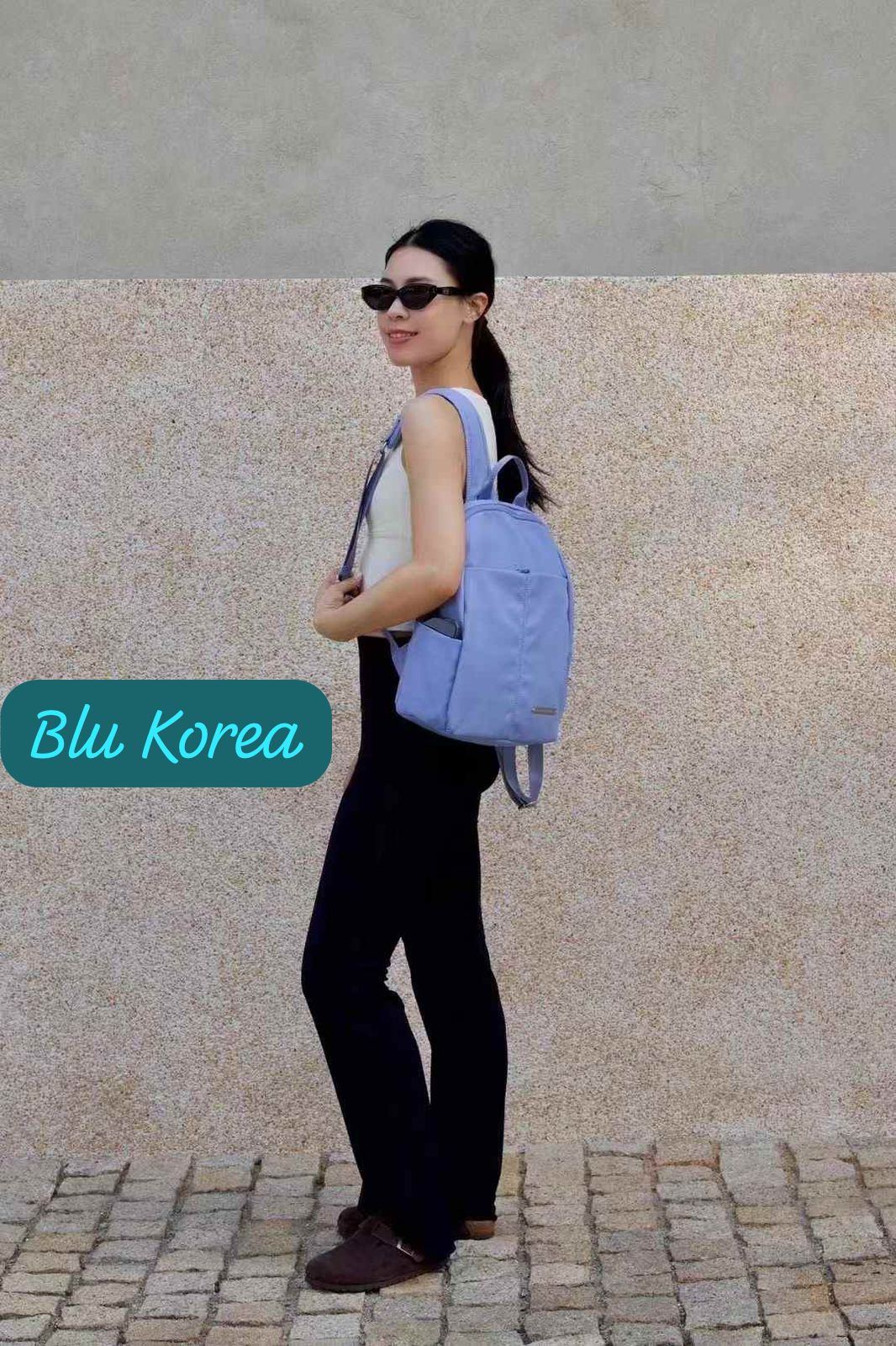 Everyday Korean Backpack by BLU Korea – Lightweight Water-Repellent Nylon Backpack for Daily Use