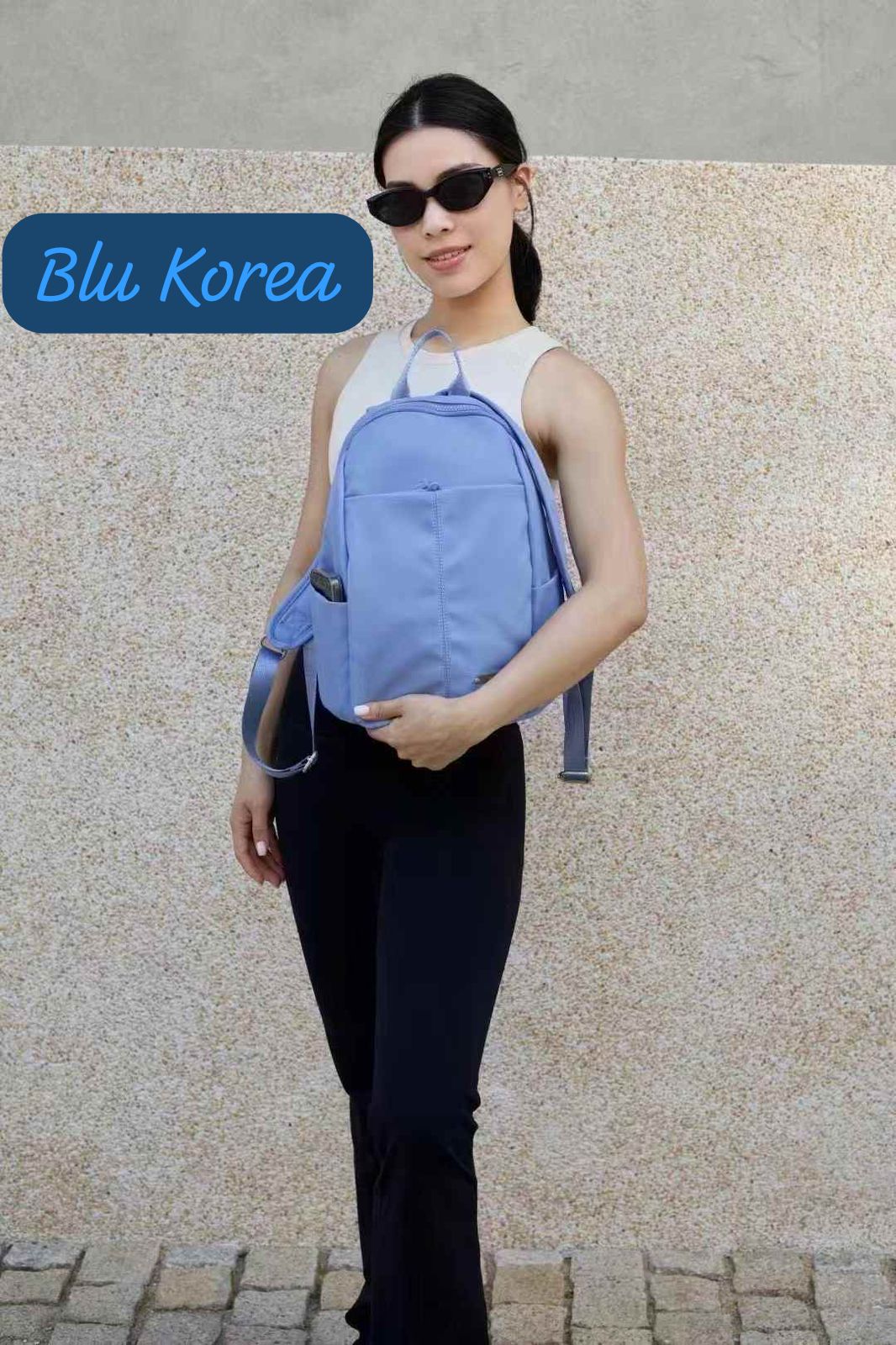 Everyday Korean Backpack by BLU Korea – Lightweight Water-Repellent Nylon Backpack for Daily Use