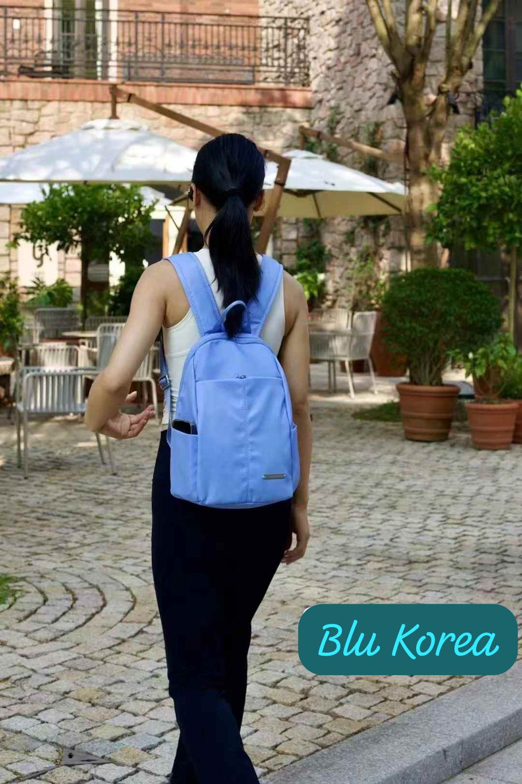 Everyday Korean Backpack by BLU Korea – Lightweight Water-Repellent Nylon Backpack for Daily Use