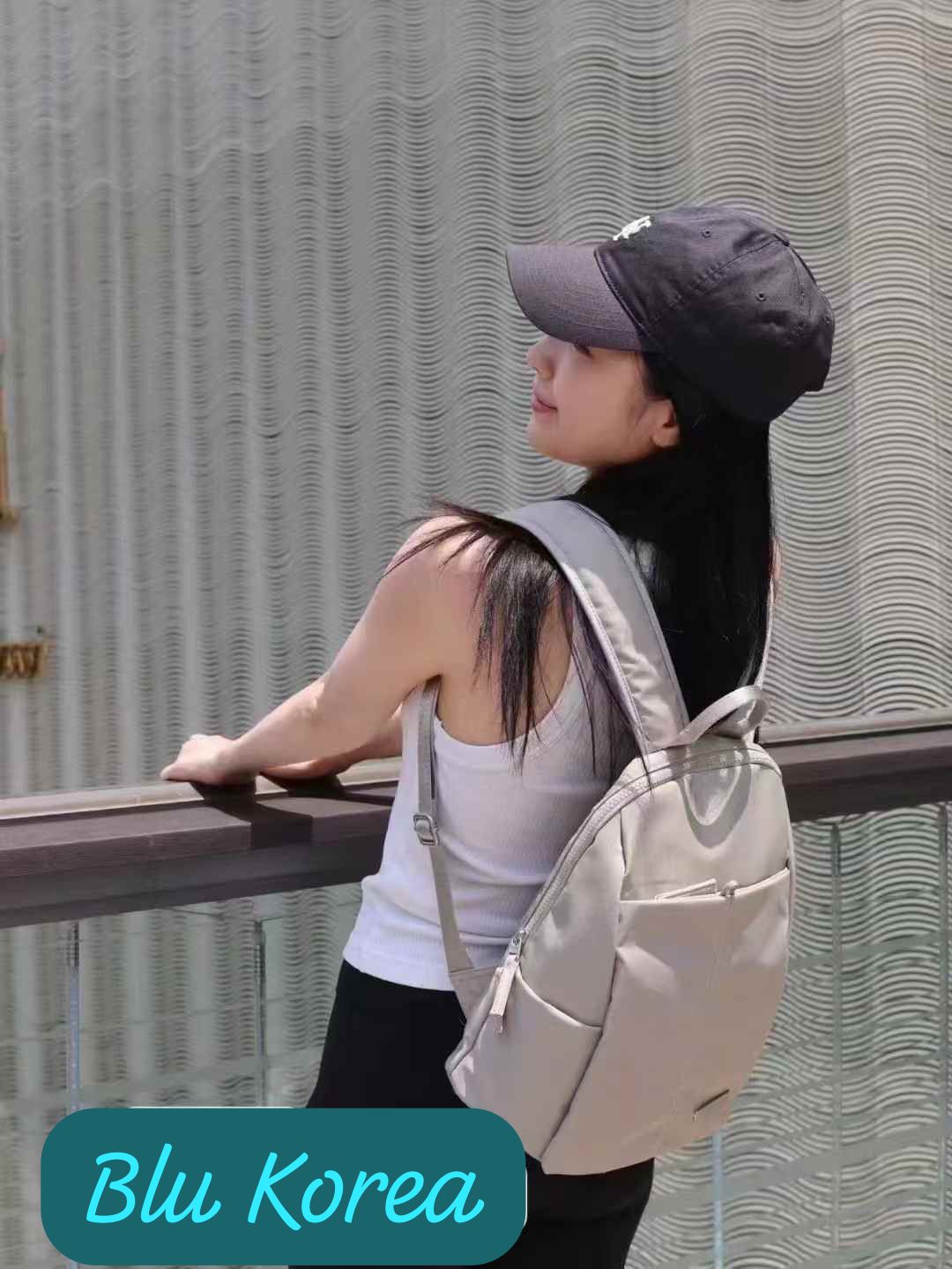 Everyday Korean Backpack by BLU Korea – Lightweight Water-Repellent Nylon Backpack for Daily Use