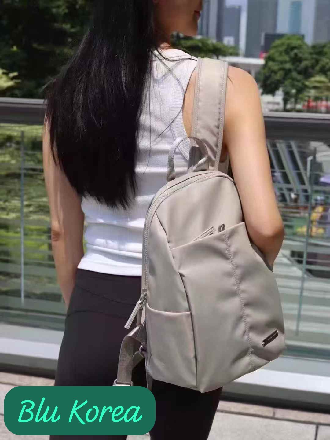 Everyday Korean Backpack by BLU Korea – Lightweight Water-Repellent Nylon Backpack for Daily Use